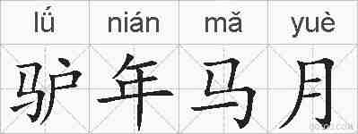 驴年马月的拼音