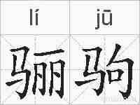 骊驹的拼音