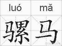 骡马的拼音