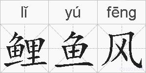 鲤鱼风的拼音