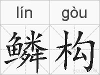 鳞构的拼音