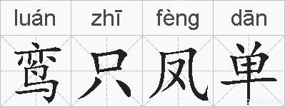 鸾只凤单的拼音