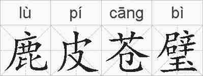 鹿皮苍璧的拼音