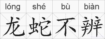 龙蛇不辨的拼音