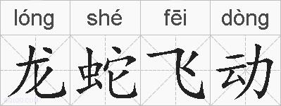 龙蛇飞动的拼音