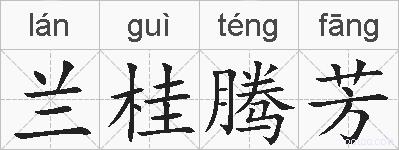 兰桂腾芳的拼音