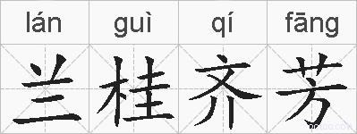 兰桂齐芳的拼音