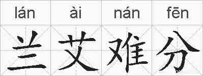 兰艾难分的拼音