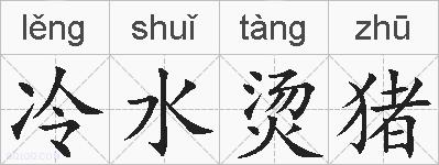 冷水烫猪的拼音