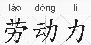 劳动力的拼音