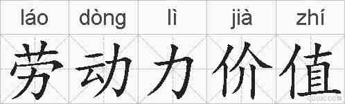 劳动力价值的拼音