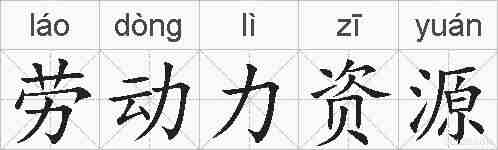 劳动力资源的拼音