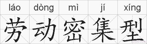 劳动密集型的拼音
