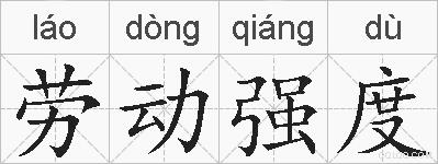 劳动强度的拼音