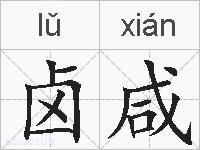 卤咸的拼音
