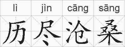 历尽沧桑的拼音