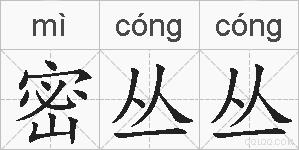 密丛丛的拼音