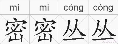 密密丛丛的拼音