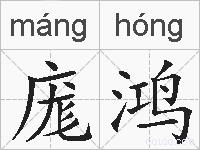 庬鸿的拼音