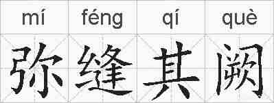 弥缝其阙的拼音