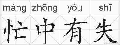忙中有失的拼音