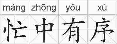 忙中有序的拼音