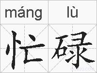 忙碌的拼音