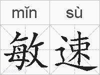 敏速的拼音