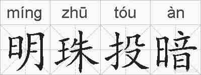 明珠投暗的拼音