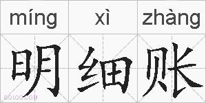 明细账的拼音