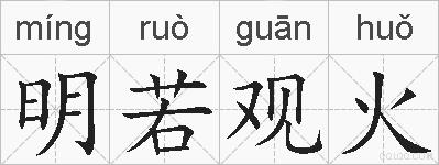 明若观火的拼音