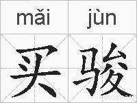 买骏的拼音