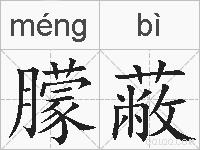 朦蔽的拼音