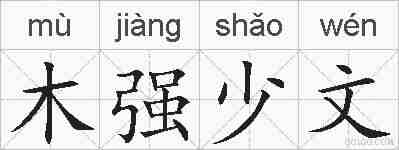 木强少文的拼音