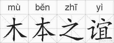 木本之谊的拼音