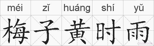 梅子黄时雨的拼音