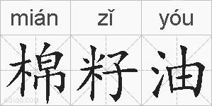 棉籽油的拼音