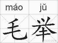 毛举的拼音