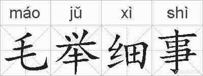 毛举细事的拼音