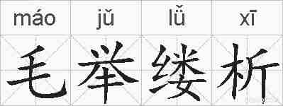 毛举缕析的拼音