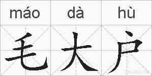 毛大户的拼音
