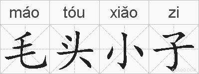 毛头小子的拼音