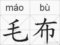 毛布的拼音
