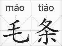 毛条的拼音