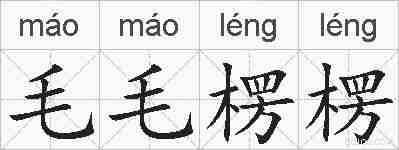 毛毛楞楞的拼音