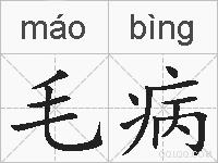 毛病的拼音