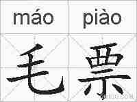 毛票的拼音
