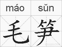 毛笋的拼音