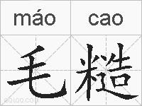毛糙的拼音
