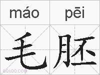 毛胚的拼音